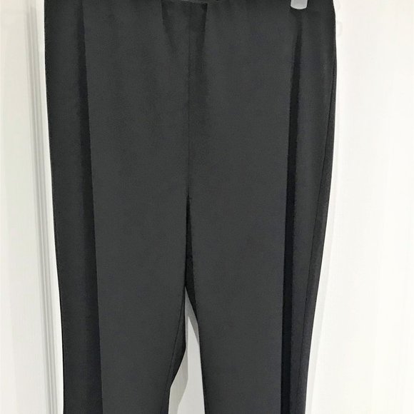 Folio Women Black Dress Pants Elastic Waist Excellent Condition Size M - Picture 2 of 6